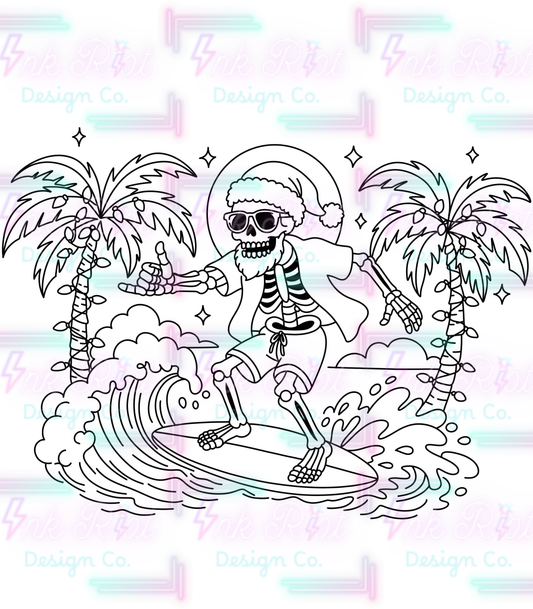 Santa Skelly Colorable PNG - EXCLUSIVE - NO CODES