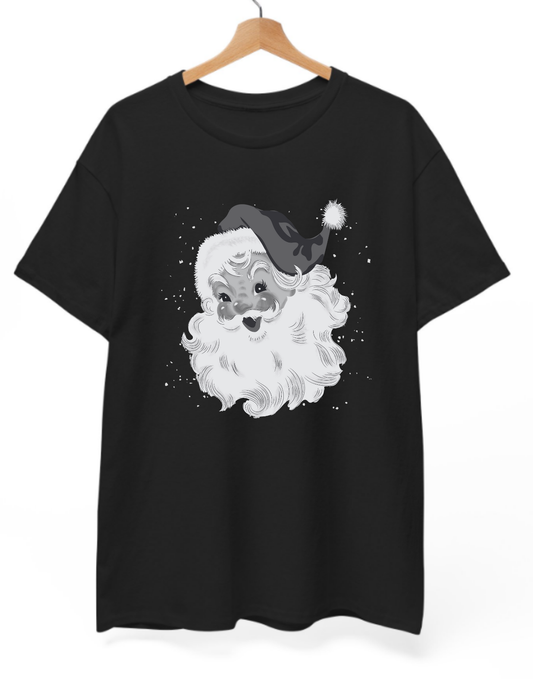 B&W Santa T-Shirt