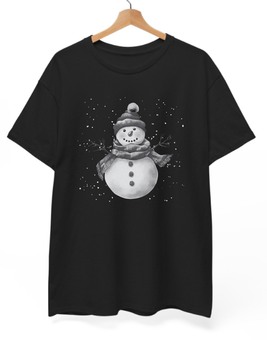 B&W Snowman T-Shirt