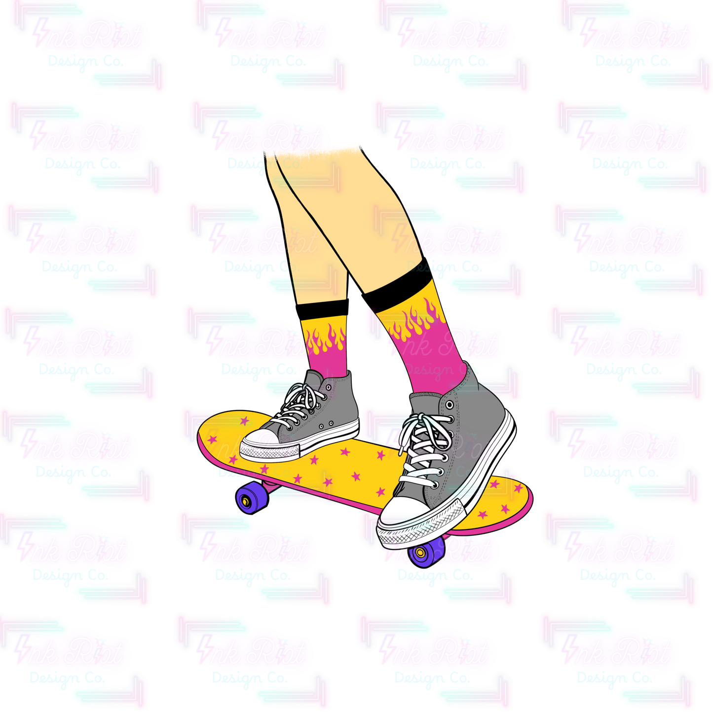 Skateboard 2 Clipart - COMMERCIAL USE ONLY