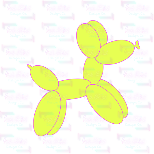 Green Balloon Dog Clipart - COMMERCIAL USE ONLY