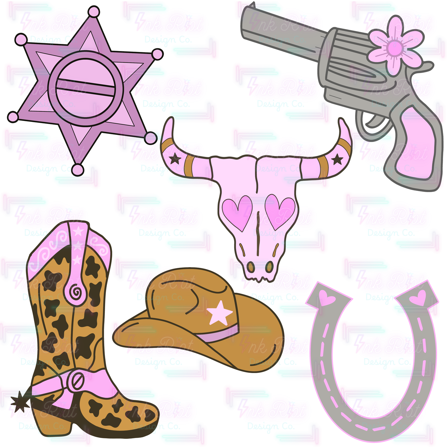 Cowgirl Clipart Bundle - COMMERCIAL USE ONLY