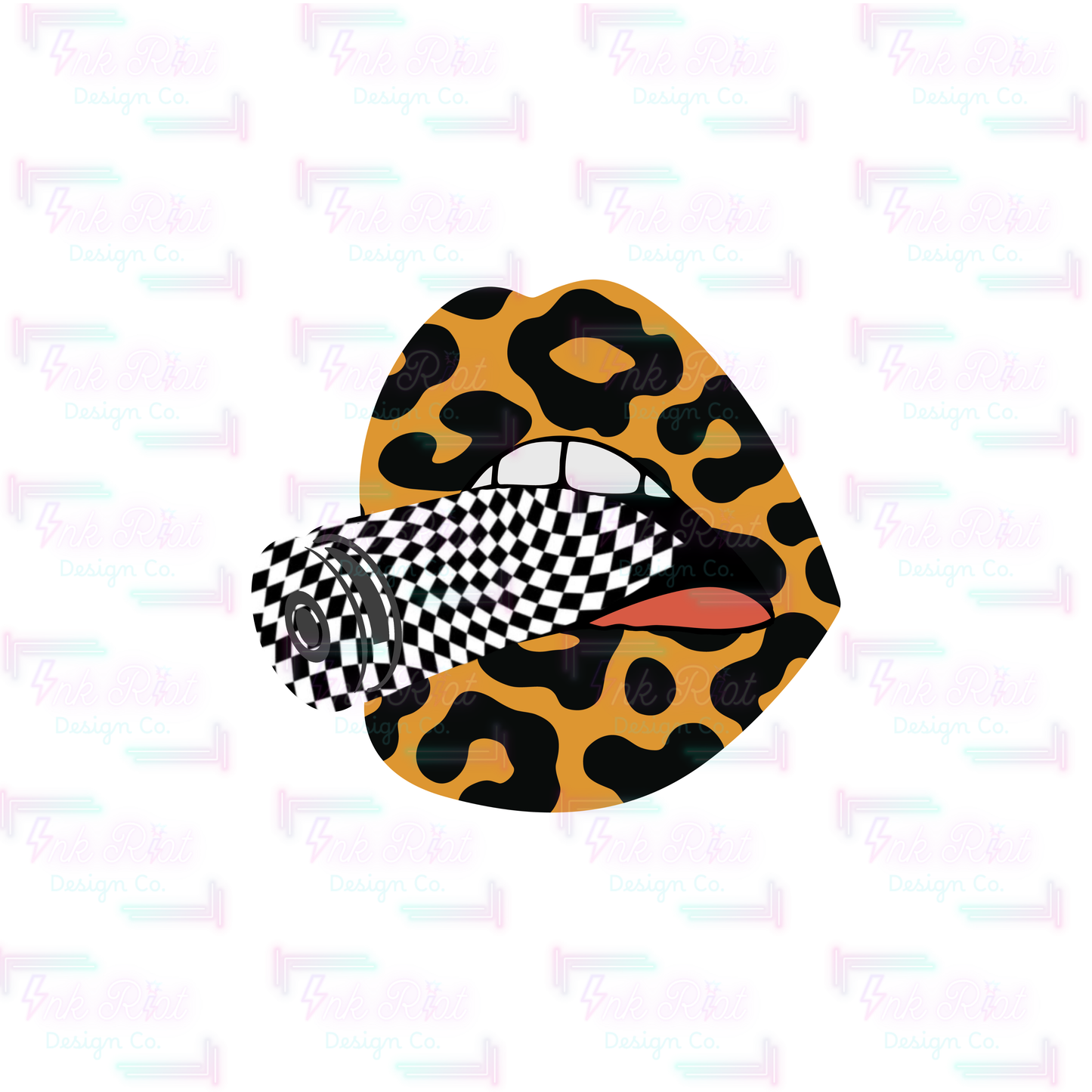 Leopard Lips & Bullet Clipart - COMMERCIAL USE ONLY